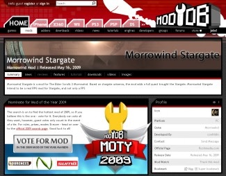 Votez pour Morrowind Stargate pour les Mod of The Year Awards